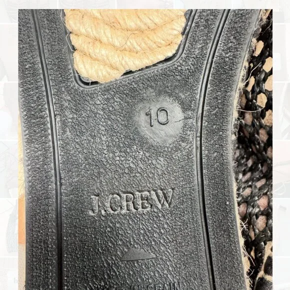 BRAND NEW J. Crew woven Mary Jane espadrille flats in faux raffia in Size 10 - Picture 2 of 9